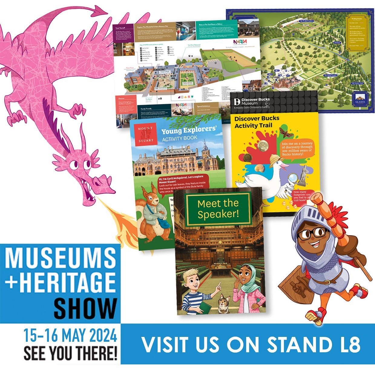 We will be exhibiting @museumsandheritage show next week at Olympia London, call and see us on stand L8 to chat all things visitor resources and browse through our portfolio - we can&rsquo;t wait to say hello 👋