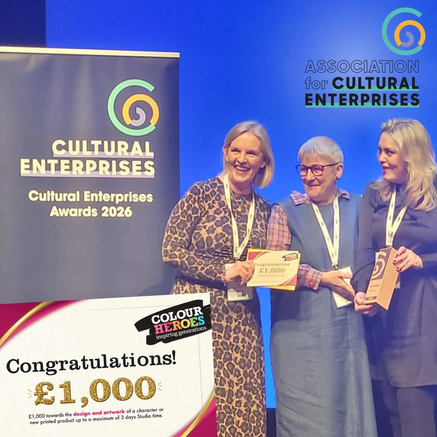 We were delighted to sponsor the Best shop category @culturalenterprises conference 2026 and can&rsquo;t wait to work with the winners @museumwales the Big Pit National Coal Museum who received a &pound;1,000 voucher to use with @colour_heroes 

The 