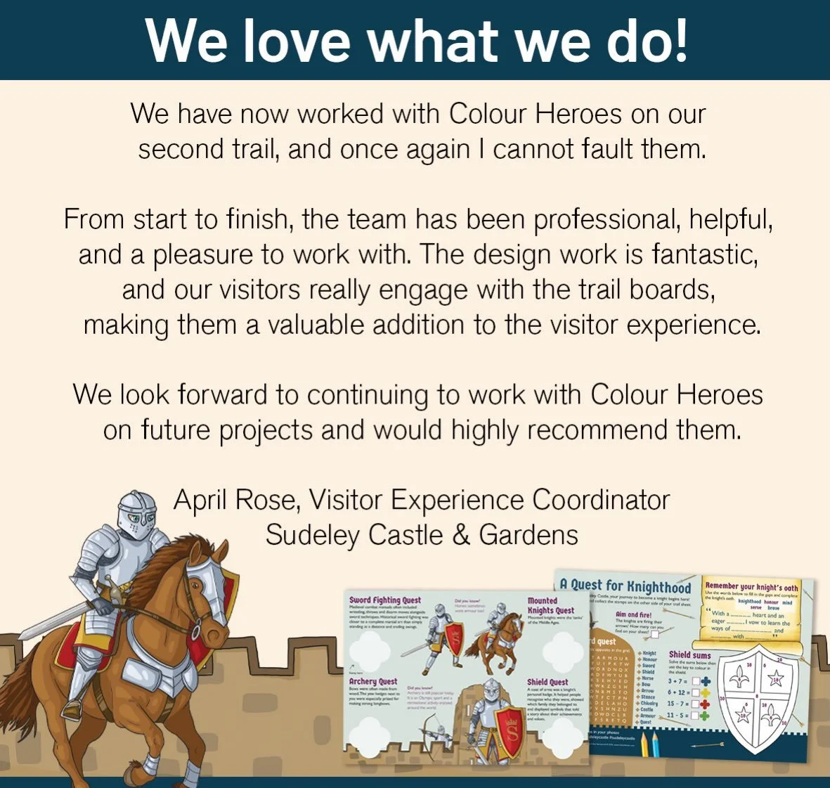 The build up to the summer holidays is a very busy time for the Colour Heroes team, receiving feedback from our clients reminds us how much we love what we do! 

Each bespoke product has a dedicated in-house team who are passionate about creating fam