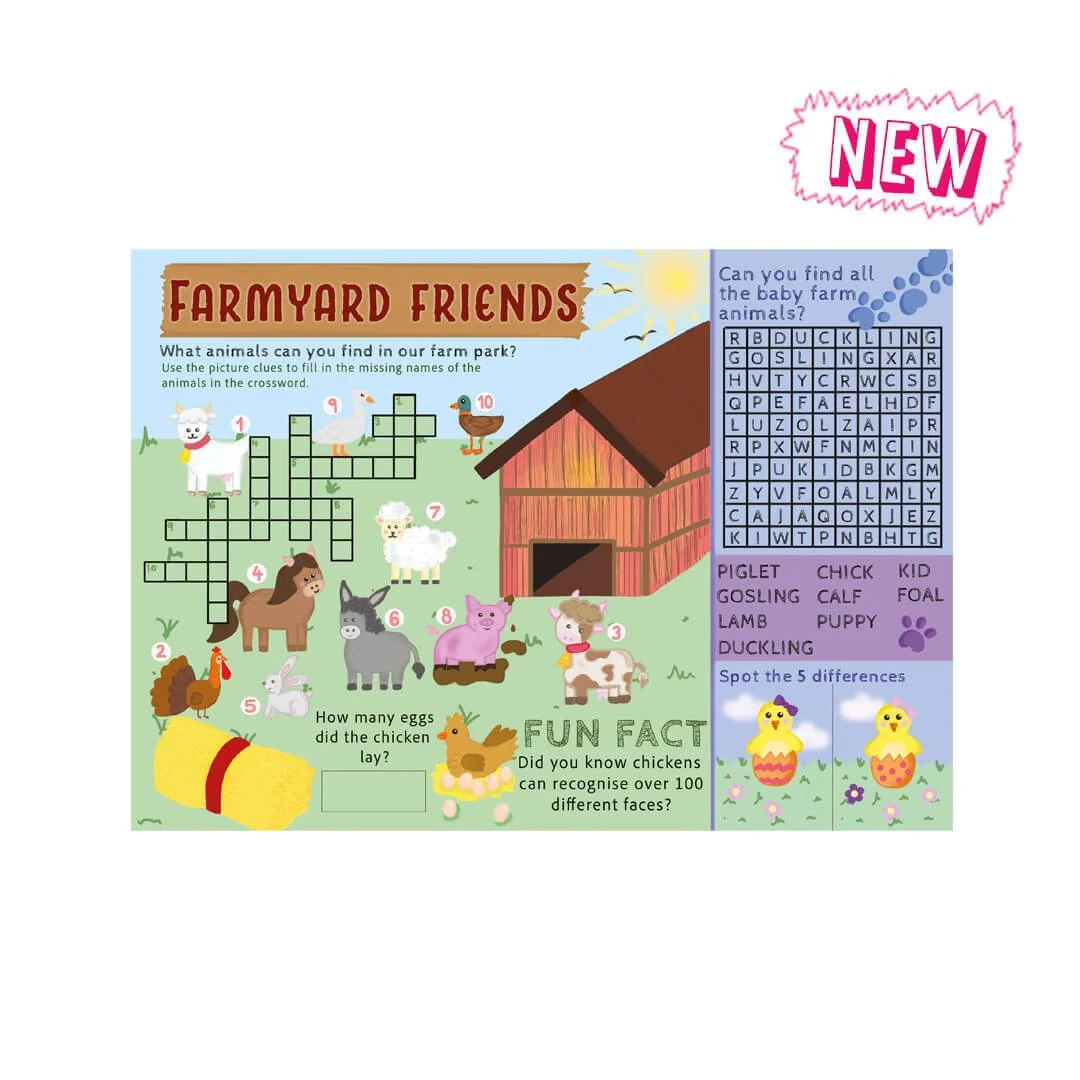 Farmyard Friends Activity Sheets - 1,000 per box