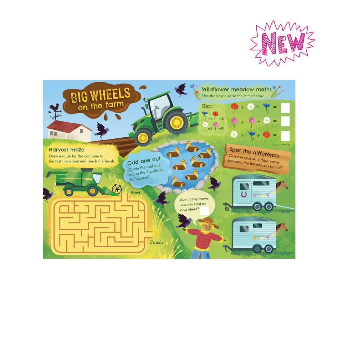 Big Wheels on the Farm Activity Sheets - 1,000 per box