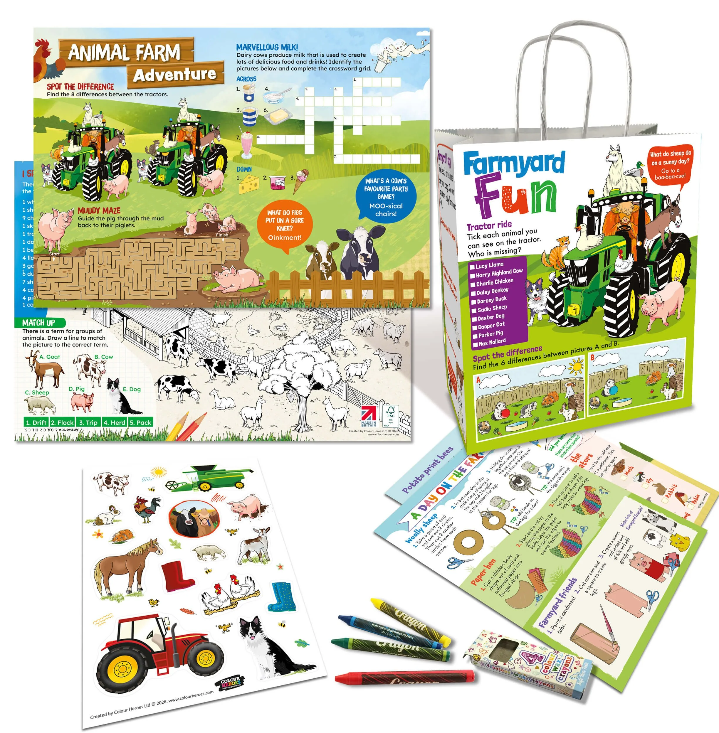 Farmyard Fun - Activity Packs - 100 Packs.
