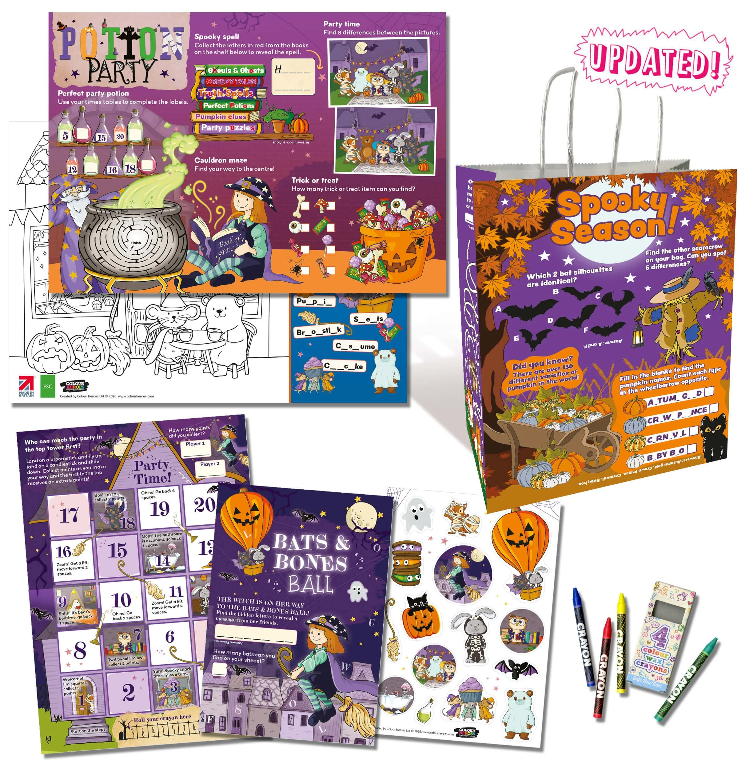 Spooky Season 'Halloween' Activity Packs - 100 Packs. Price includes VAT