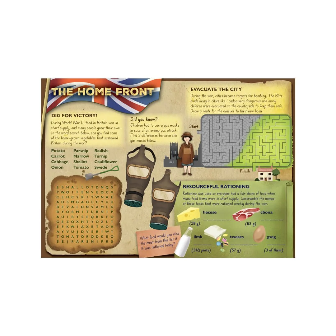 The Home Front (WWII)  Activity Sheets - 1,000 per box