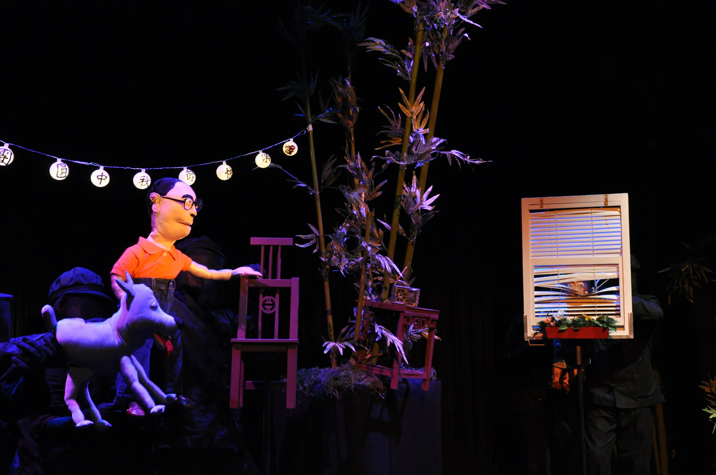  Eddie reminiscing in his backyard as Mary spies from her window next door. 