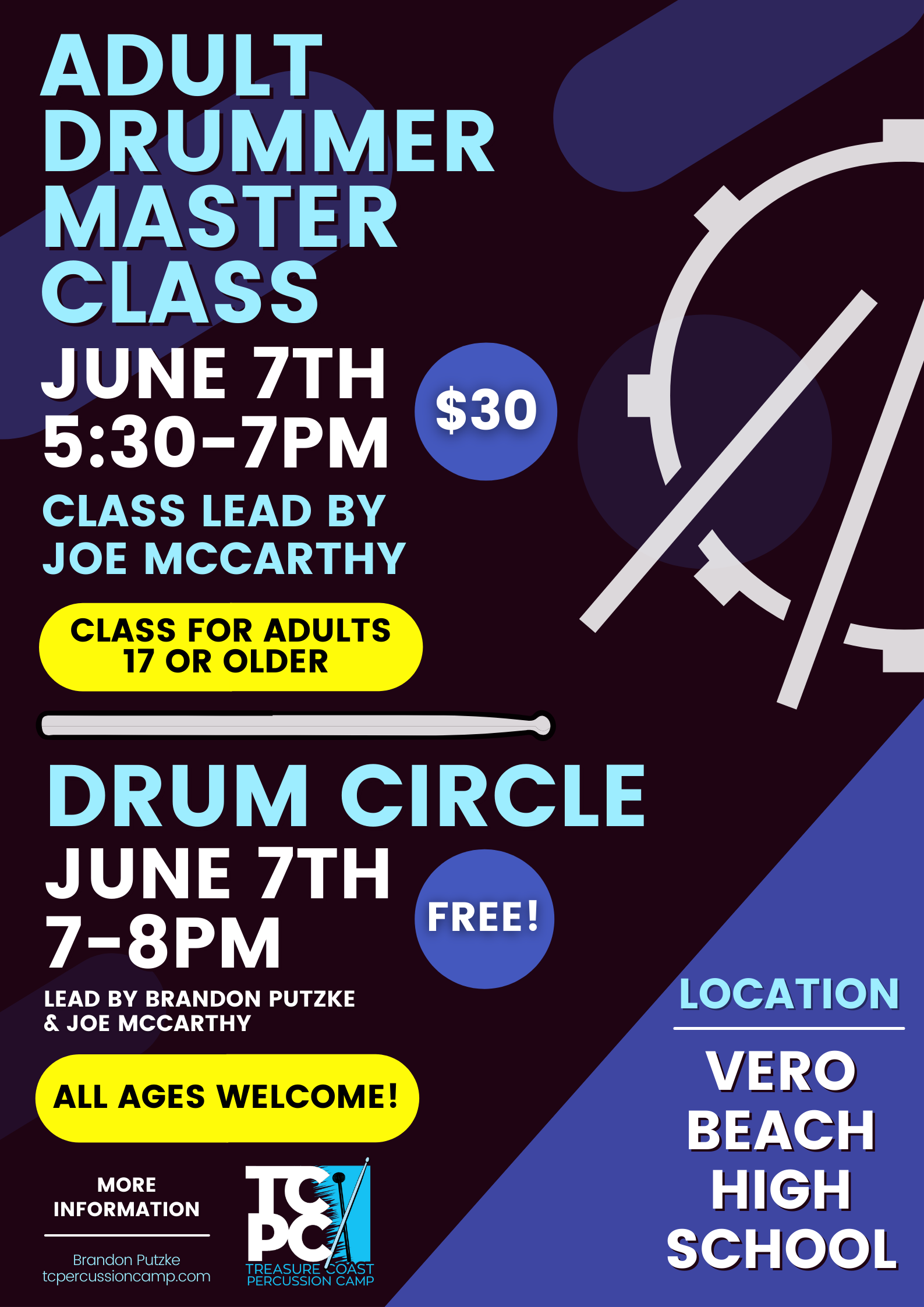 Adult Drum Set Masterclass