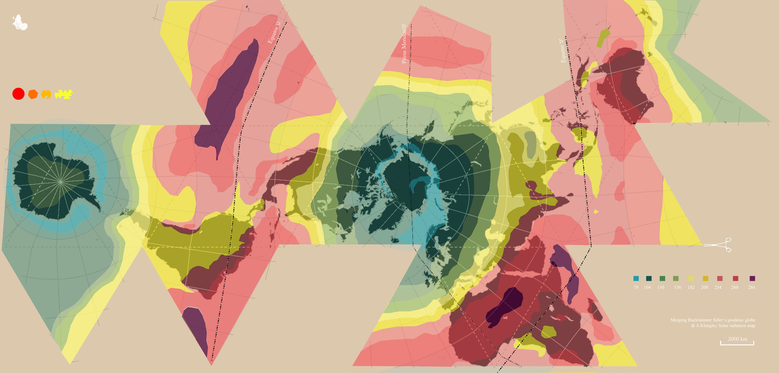   Mapping the Sun … “Behold Buckminster’s geodesic, solar rays we overlay  ,  irradiance is our penance a warming world to let the children pay”  …  