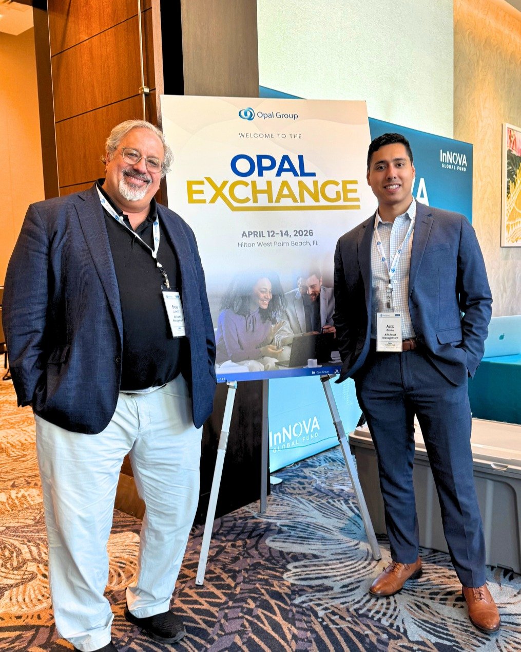 The AIR Team attended the @the_opalgroup Exchange in West Palm Beach.

Stephen Luongo, our CIO, and Alex Ochoa, Senior Associate, Business Development, participated in a series of 1:1 meetings with #InstitutionalInvestors, #FamilyOffices, and key dec