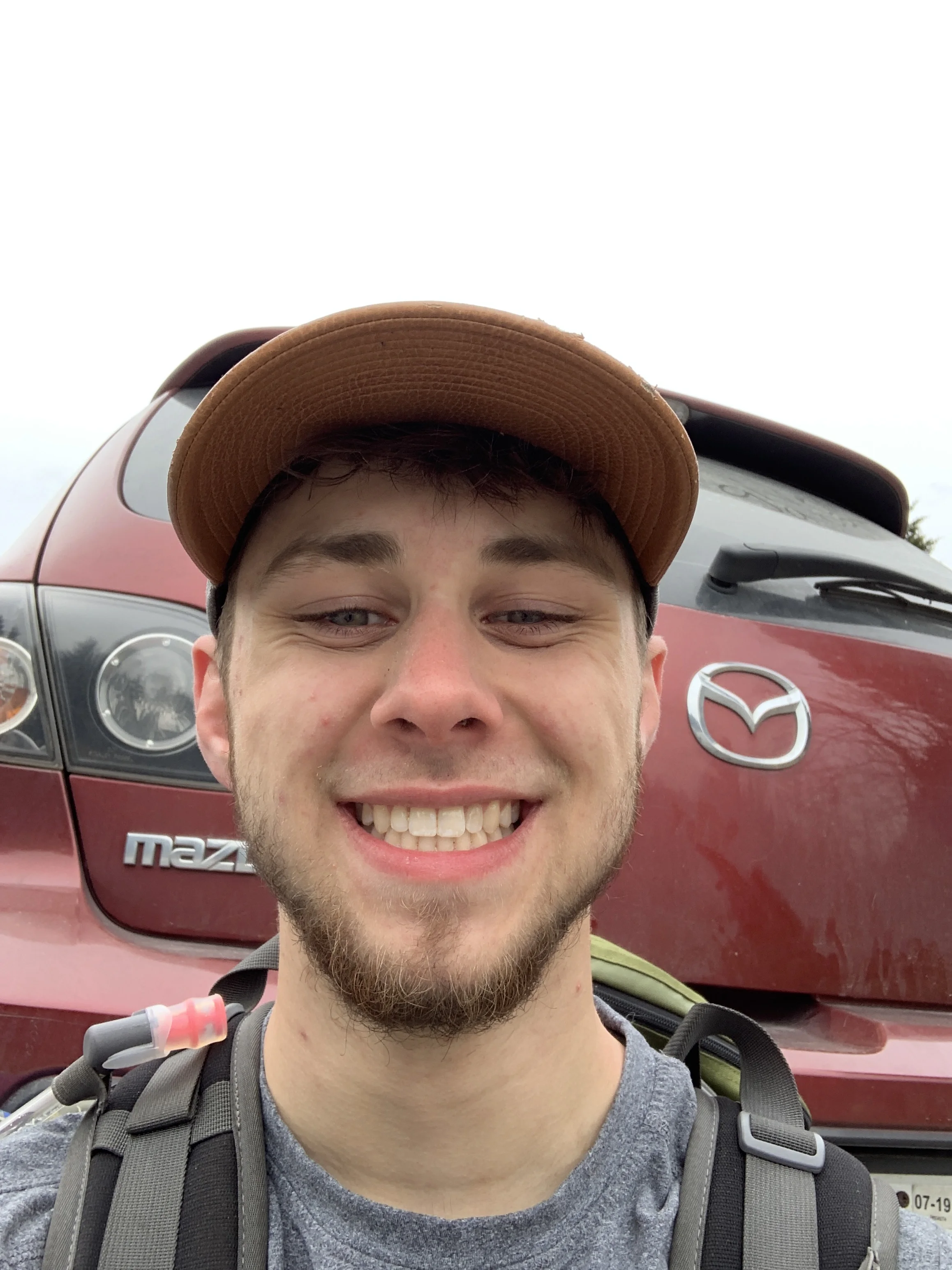 A very genuine smiley face after making it to my car