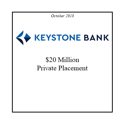 Keystone Bank raises private placement