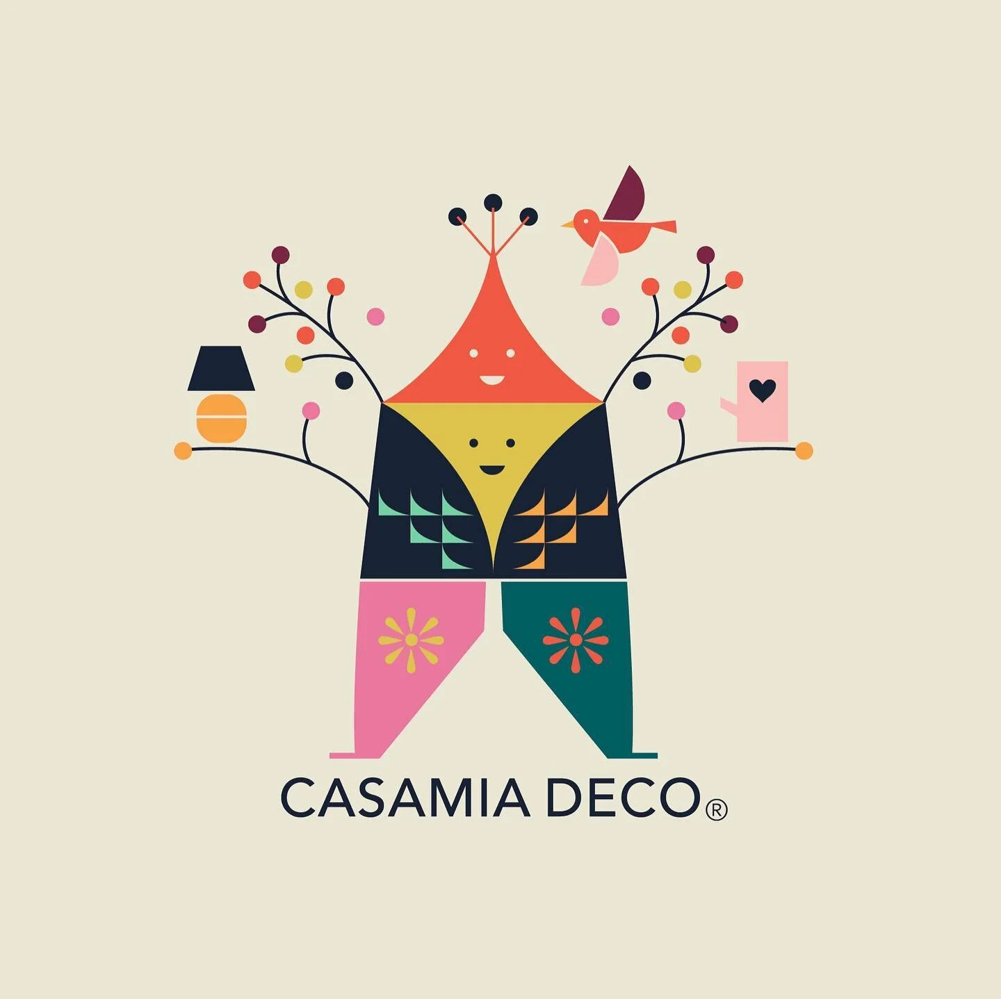 Dise&ntilde;o de un nuevo logo para @casamiadeco.cl 
.
Un dise&ntilde;o juguet&oacute;n, complicado pero muy ilustrado. 
.
Dise&ntilde;o conceptual alrededor la idea de &ldquo;objetos que nos hacen felices&rdquo; 🙃🟨🟧🟥🟪🔺🔹🔸
.
.
.
#logotipo #log