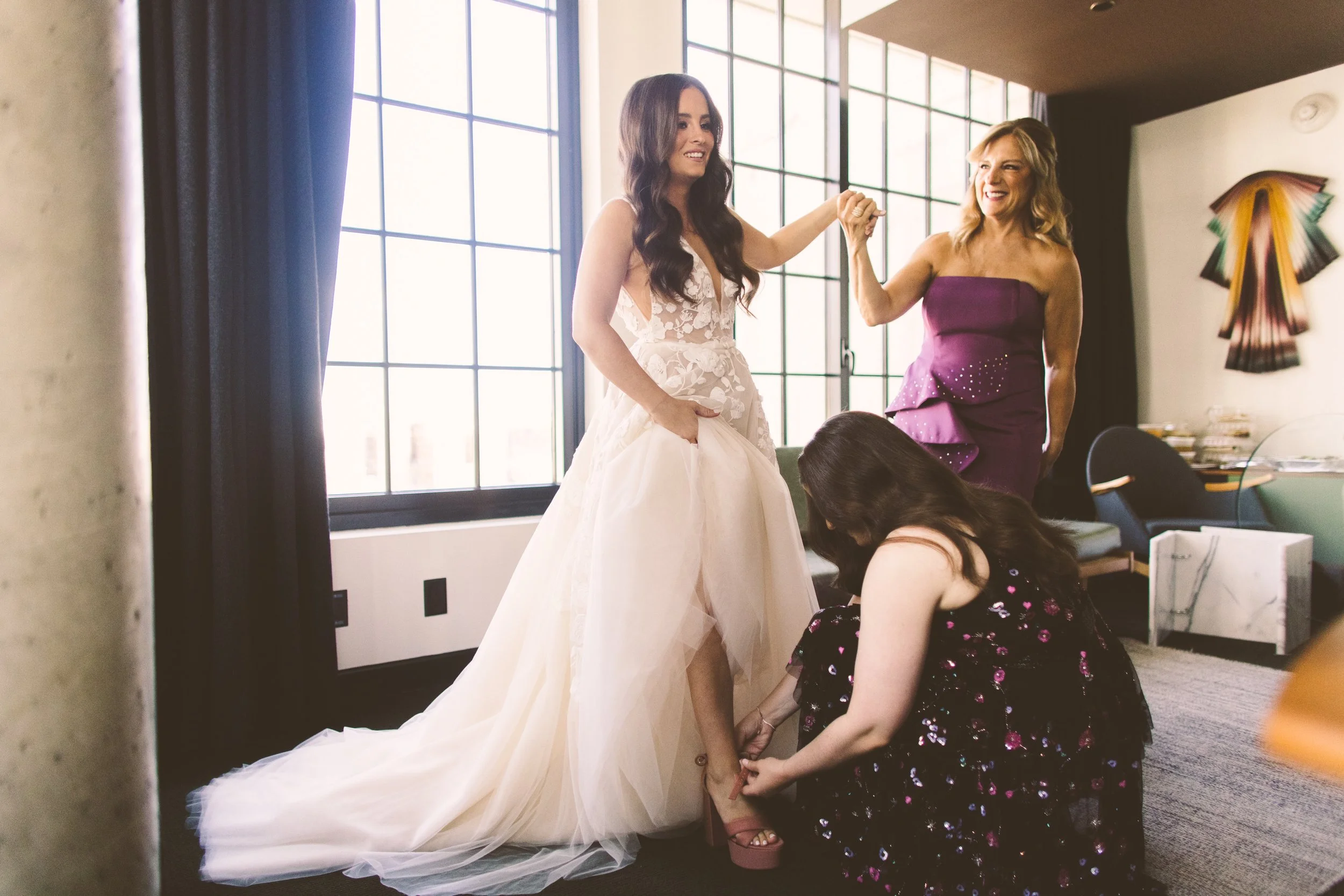 NYC bridal hair waves