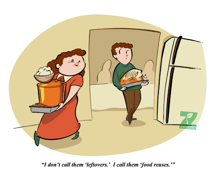Consider whether you can reuse something before recycling it or throwing it away.