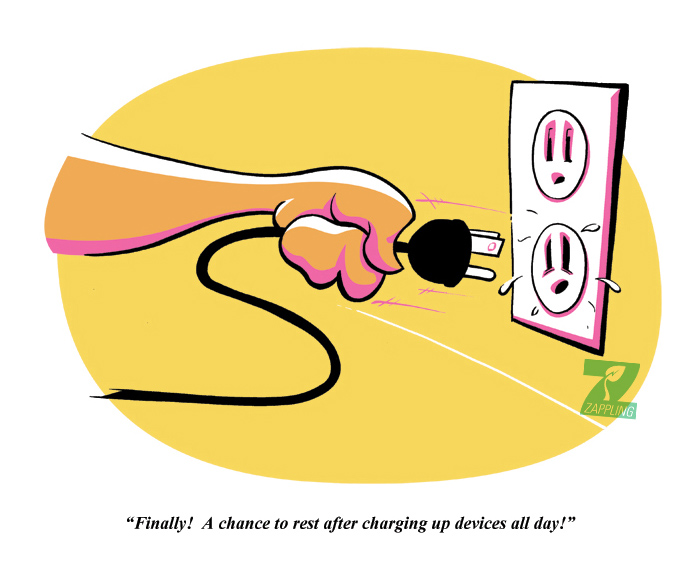 Give your outlets a break! Unplug devices when you’re not using them.