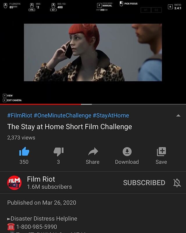 Happy to support @thefilmriot Stay at Home Short Film challenge.  Top 3 winners get a copy of Cine Tracer and some other great prizes like a year of Adobe CC ✨

Check out the @thefilmriot YouTube channel for the official rules 🍻