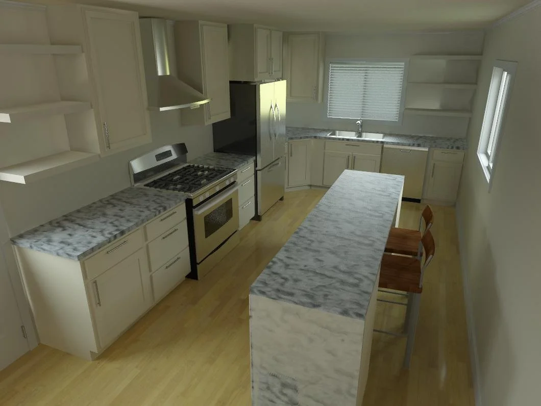 Yes! this is still a rendering. Small kitchen, but great working space. Carson, Ca