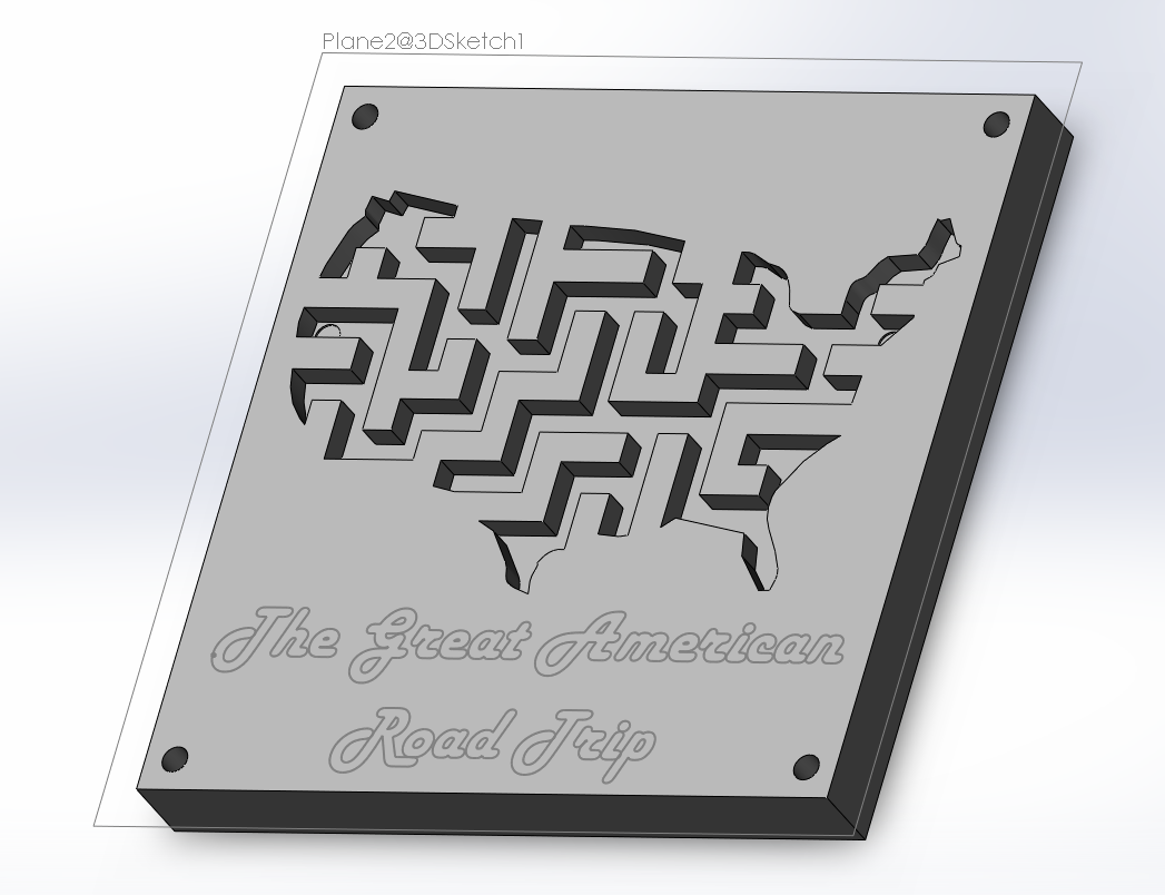 My CAD design for the maze