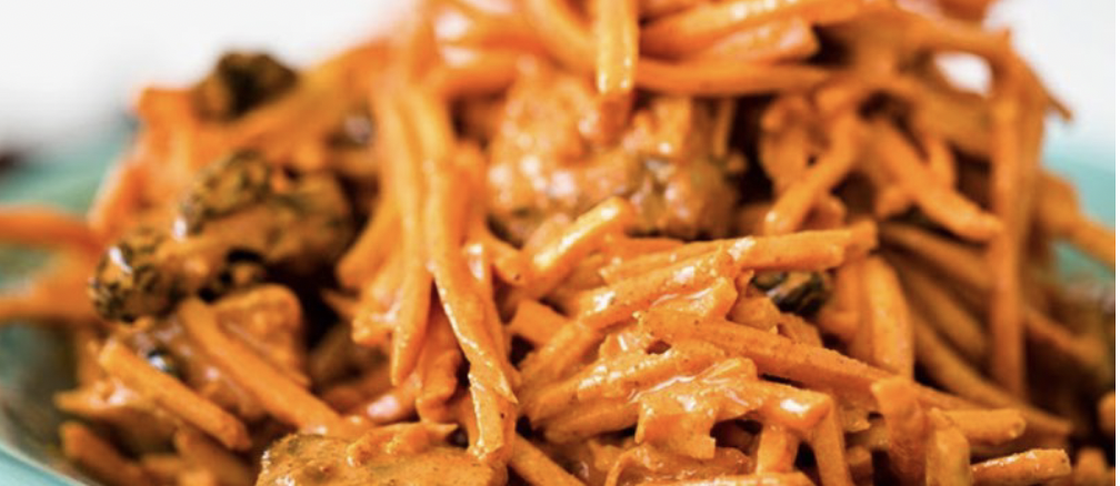 Turmeric-Curried Golden Carrot Slaw