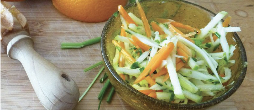 Apple, Fennel &amp; Carrot Slaw in Orange Vinaigrette