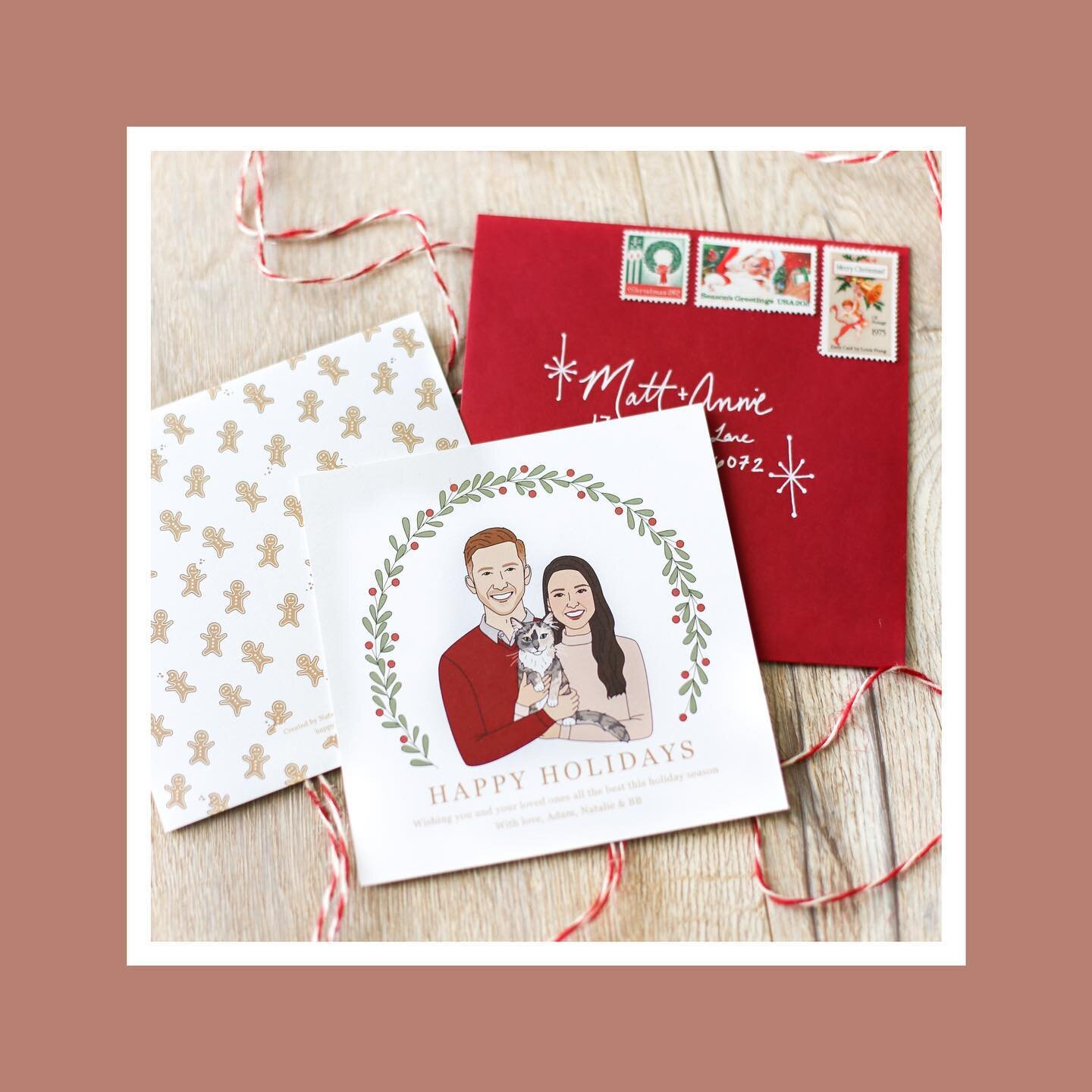 Well... any of the holiday cards we sent out that haven&rsquo;t arrived by now are probably lost in a USPS warehouse somewhere... so I figured it&rsquo;s time to finally share the design I created for my own family&rsquo;s holiday cards 🎄💃
The fron
