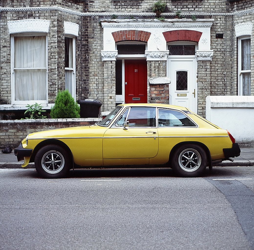  Yellow MG in London - UK 