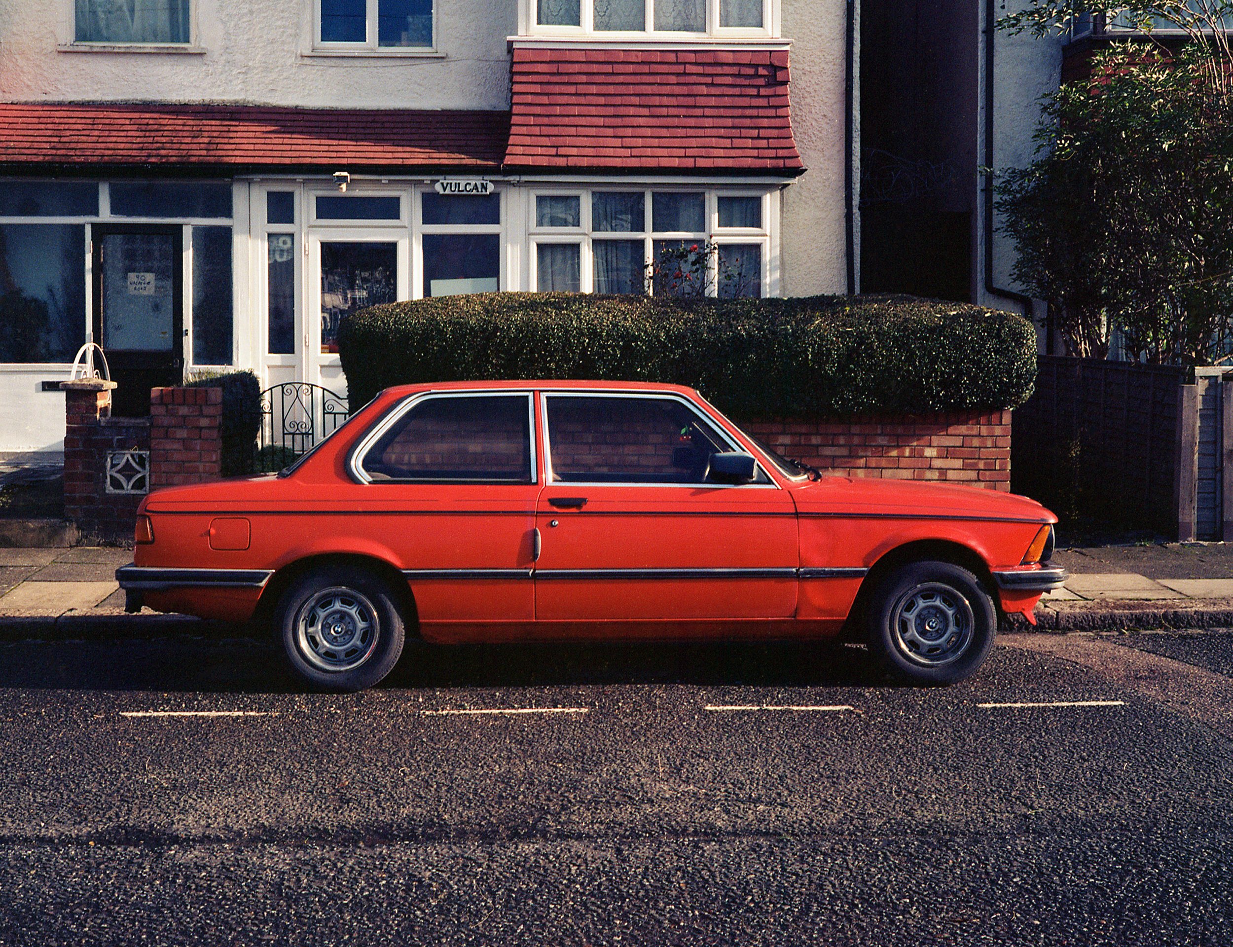  Old Red BMW in London - UK 