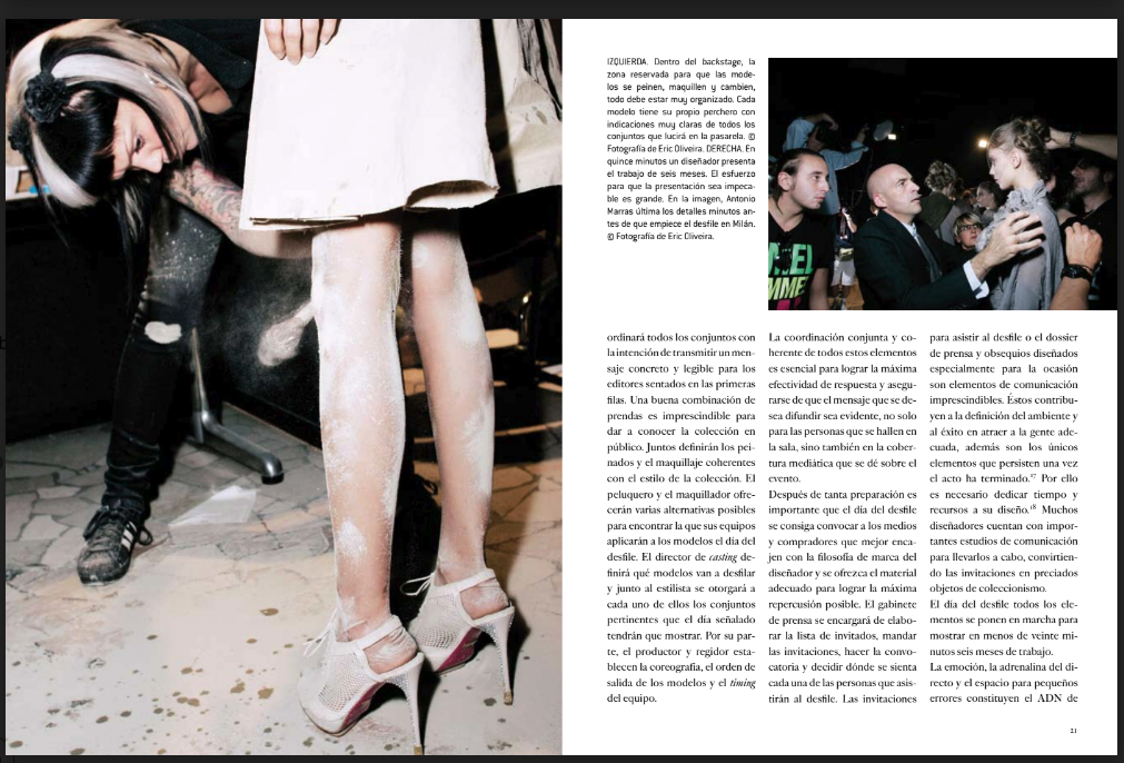  Tearsheet of Book  By Estel Vilaseca - Runway Uncovered: The Making of a Fashion Show 