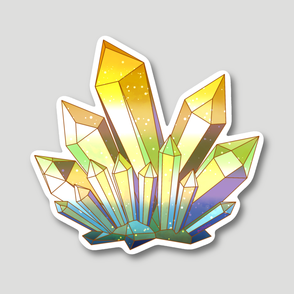 Pride Flag Crystal Stickers — Will to Draw Illustrations