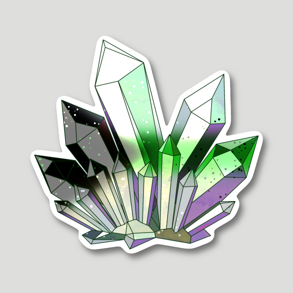 Pride Flag Crystal Stickers — Will to Draw Illustrations