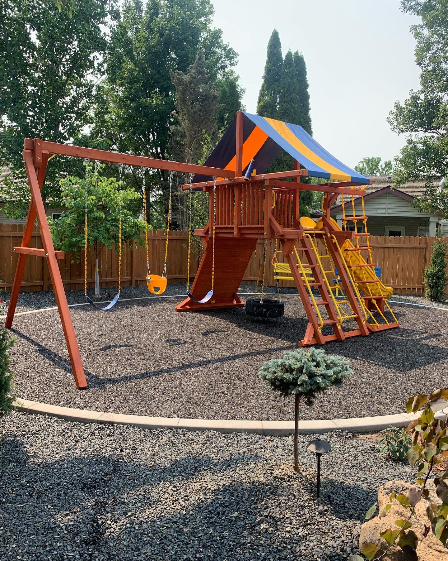 5.8 Jaguar Playcenter W/ Tarp
⠀
Complete with matching multi-color benches, this play area is ready for afternoons full of fun!
&mdash;&mdash;&mdash;&mdash;&mdash;&mdash;&mdash;&mdash;&mdash;&mdash;&mdash;&mdash;&mdash;
#intermountainplayground #swin