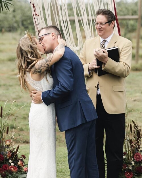 Officiating a wedding in St. George