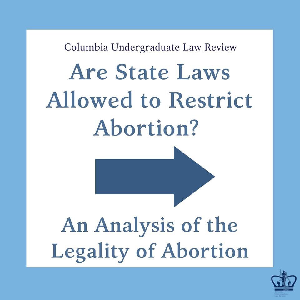Read about Dobbs v. Jackson Women&rsquo;s Health Organization and the legal debate over abortion in the United States in this new article by Andrea Ruiz. 

Click on the link in our bio to read the article. 

https://www.culawreview.org/journal/are-st
