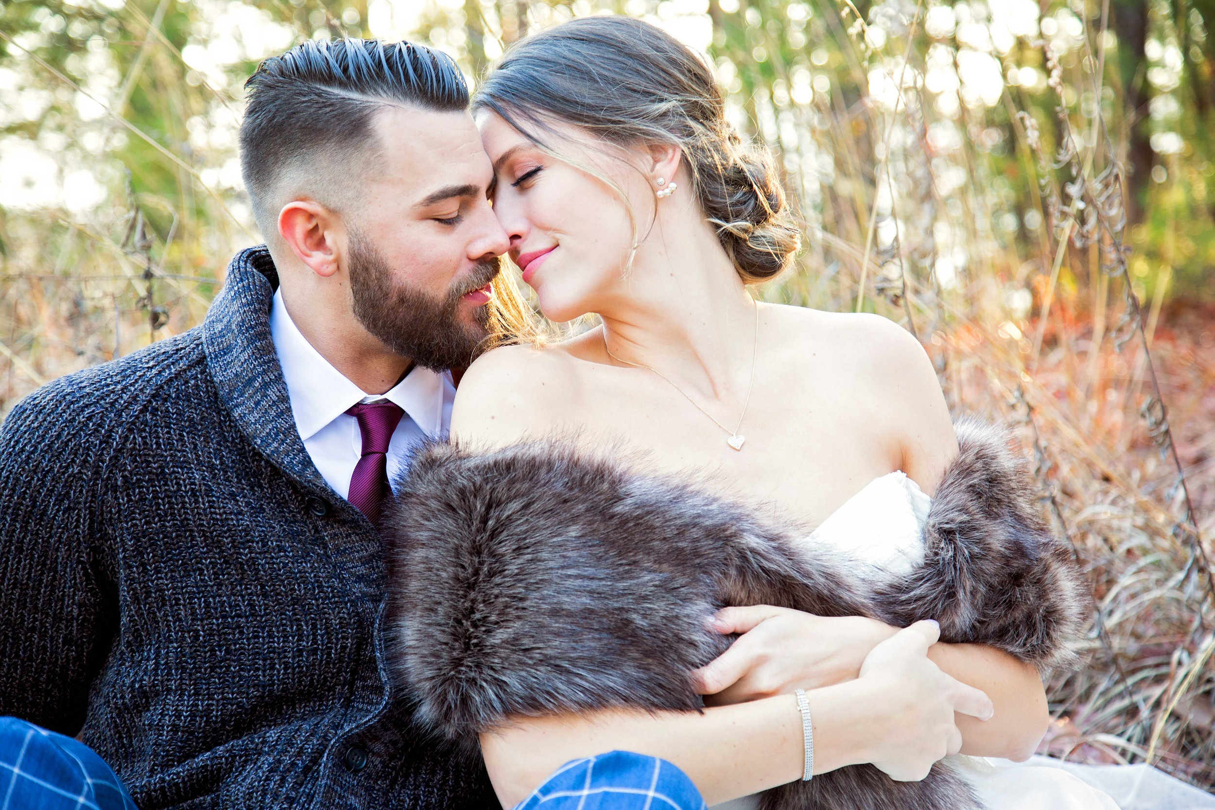 Wedding portrait photos in The Great Smoky Mountains