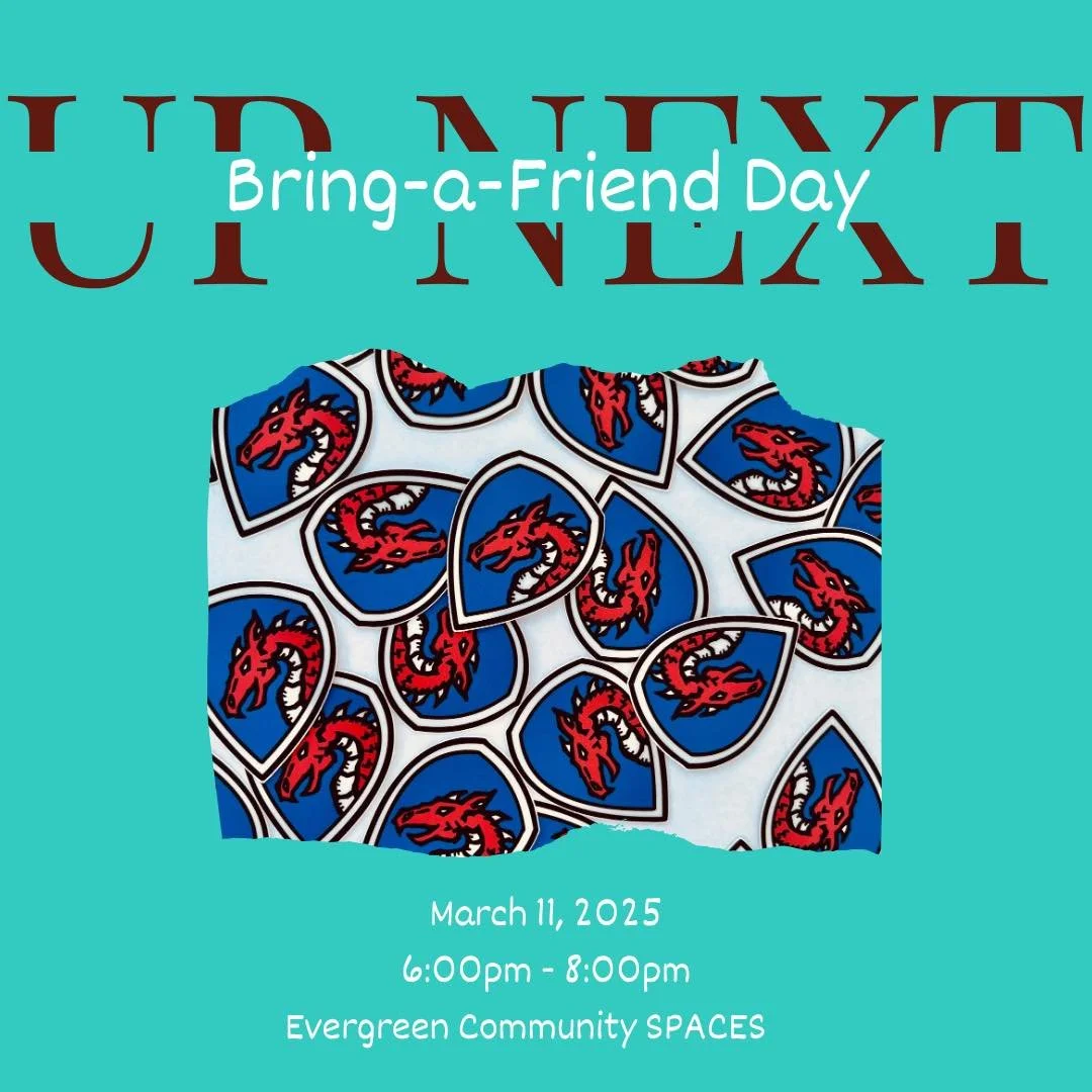 Now that all of our Winter Sessions have started we are looking ahead to our next Pop-Up Event! Mark your calendars and save the date! 

This pop-up event is intended for beginner D&amp;D players to test out the tabletop role playing gaming experienc