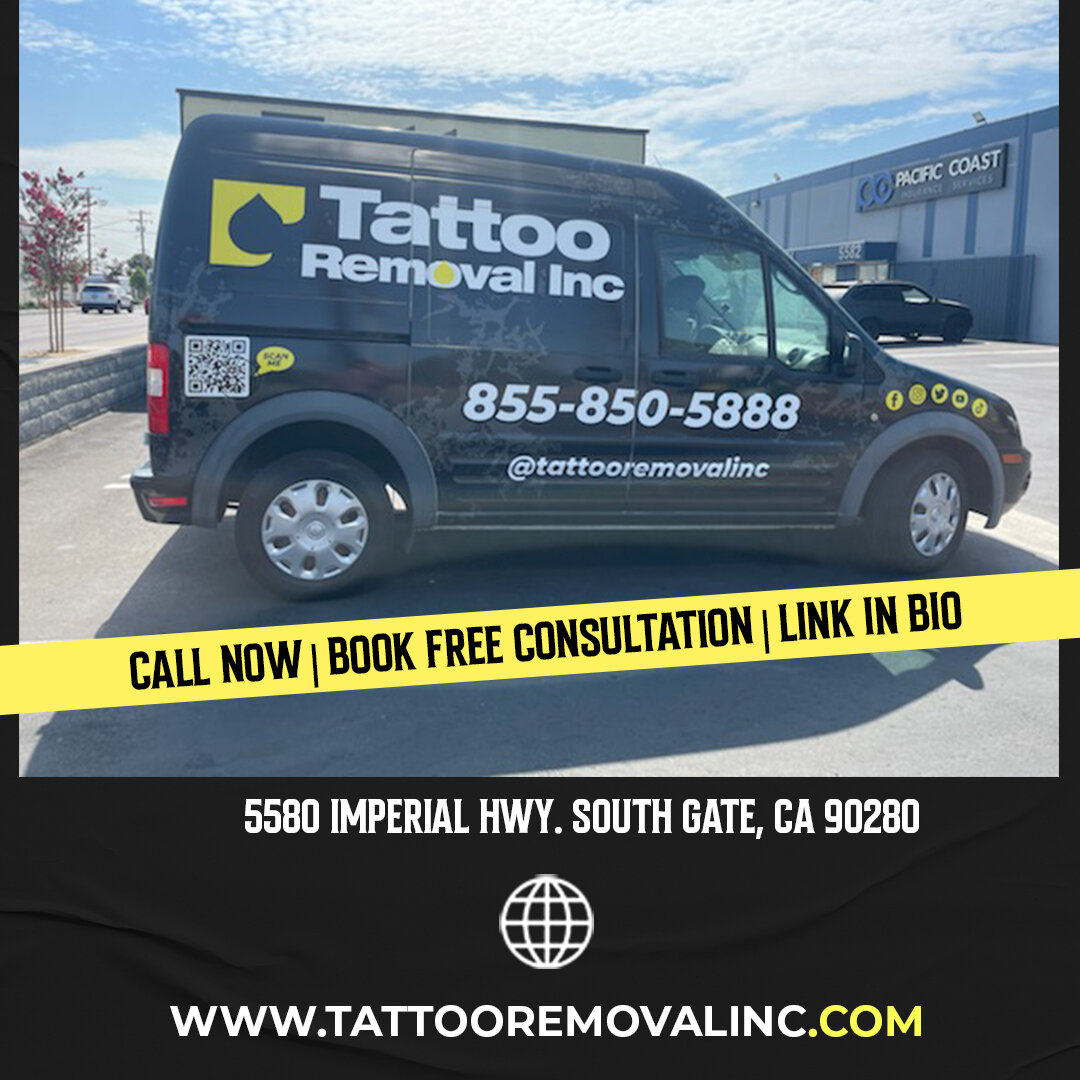 Check out the new ride. Honk if you see us and don't forget to scan the QR code

#TattooCar #newwhip#FreeConsultation #Black&amp;Grey #Black&amp;Yellow #VroomVroom #BeforeAfterTattooRemoval #WhyTattooRemovalinc