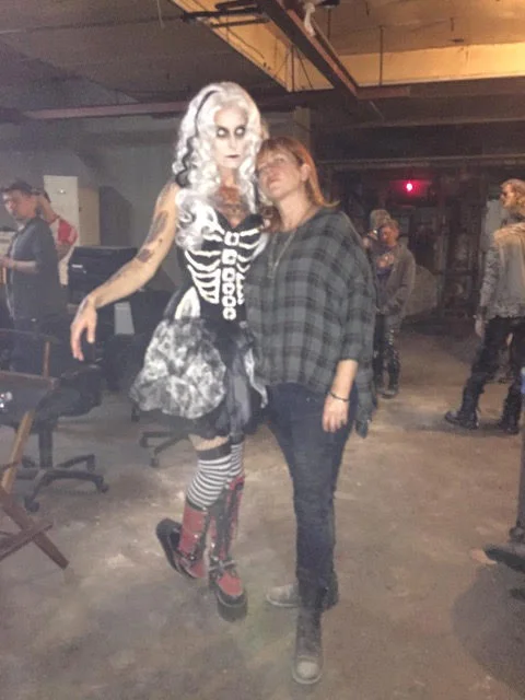 Painted skull costume for Rob Zombie music video