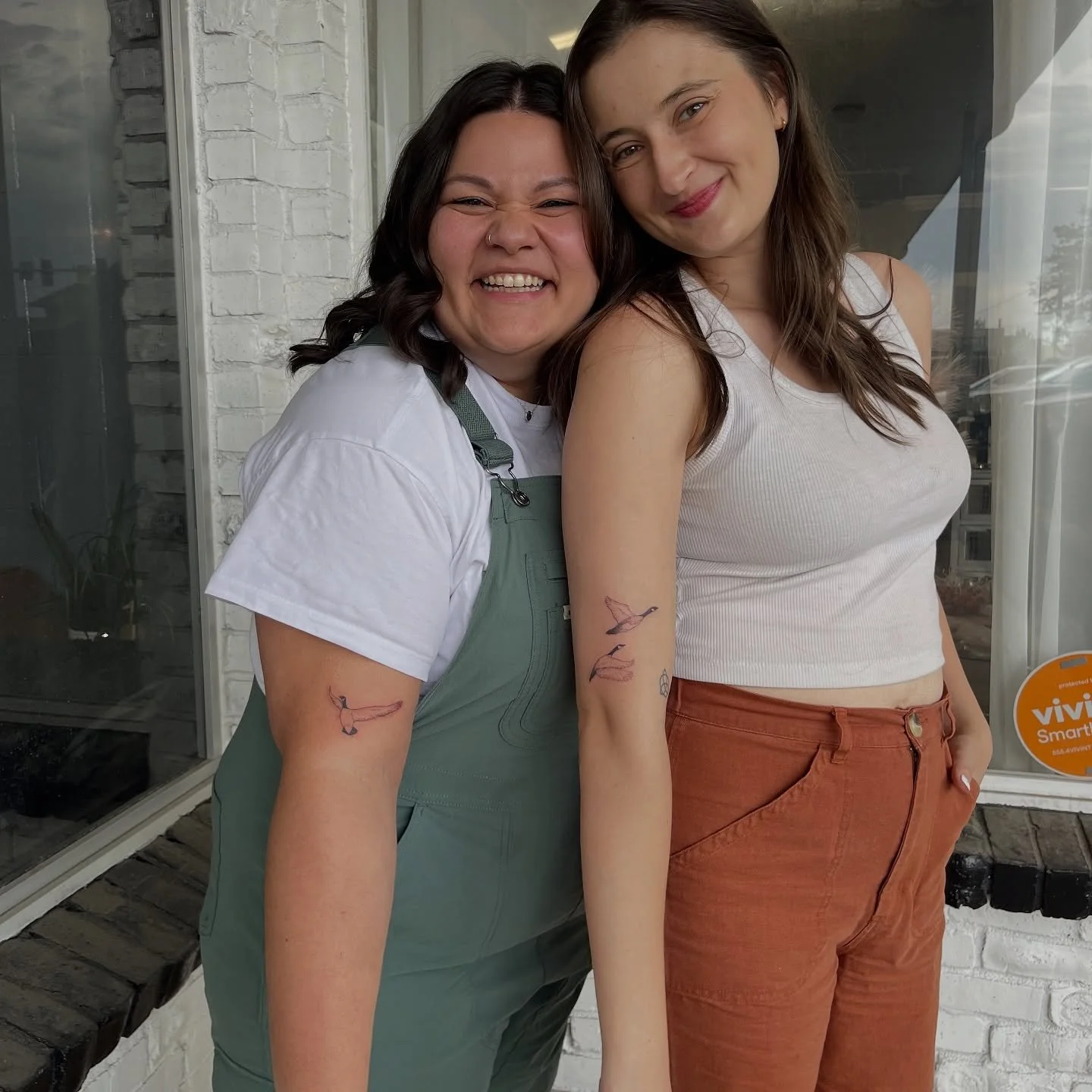 just some geese for two friends 🪿 this was such a fun one. Thank you so much for the giggles 🥰🖤 

My books are OPEN! I would love to tattoo more birds! Check out my b!0 for more info(: 

&bull;Luminary Tattoos; Flora &amp; Fauna Tattoos in Denver&