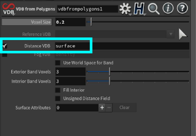 Houdini (VDB from Polygons) Distance VDB