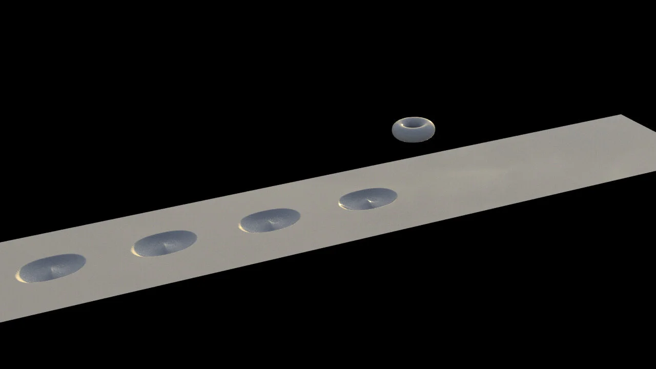 Deformed grid to create footprints