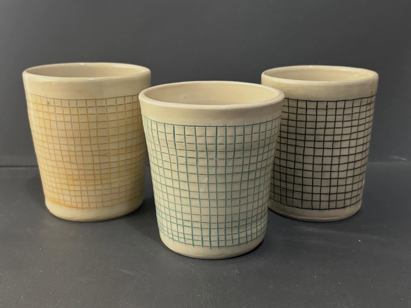 Test cups are out of the kiln. Now I can better visualize little details about the cup. I&rsquo;ll be making a batch today of angled cups and maybe some blob tumblers. Keep an eye on my stories if you want more behind the scenes!