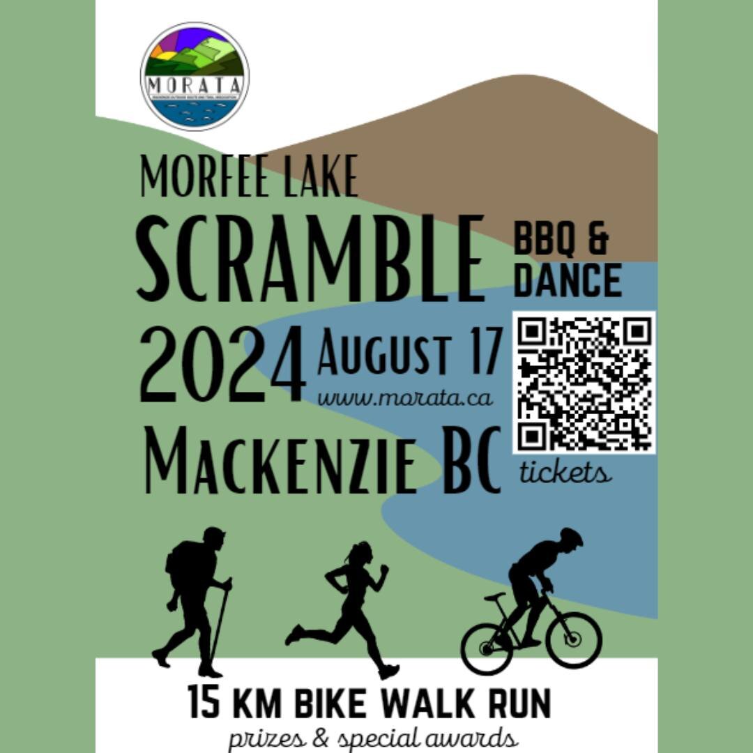 🏃 Save the Date! 🚴

Saturday, August 17th, 2024 - Morfee Lake Scramble!

Tickets are on sale now! Use the QR code to get your tickets, or visit https://www.morata.ca/morfee-lake-scramble for more information.

The Morfee Lake Scramble is a 15km mou