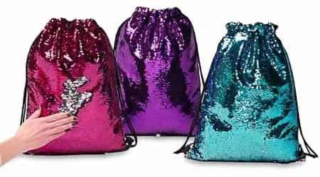 Flippy Sequin Drawstring Bag