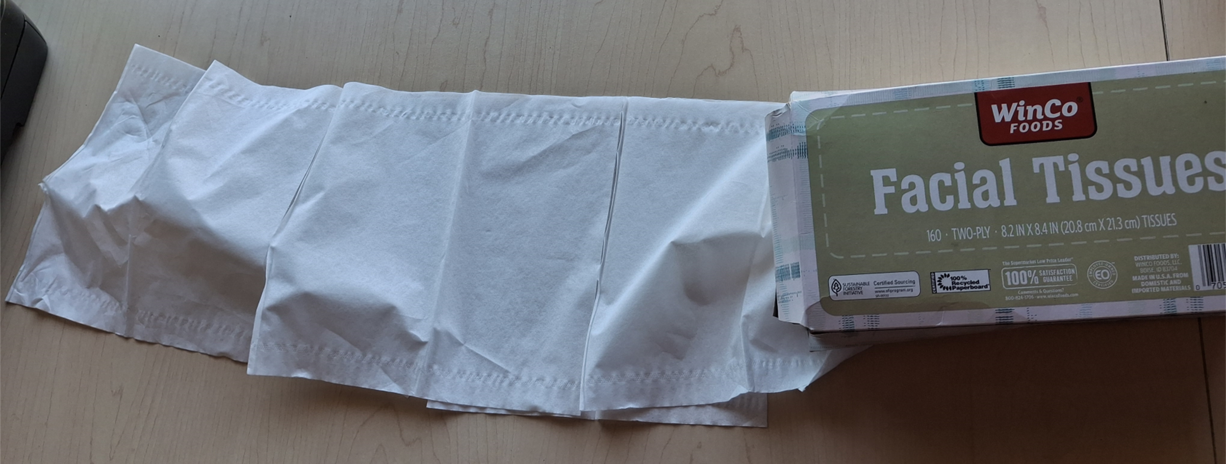 I reached for one tissue and got 6!