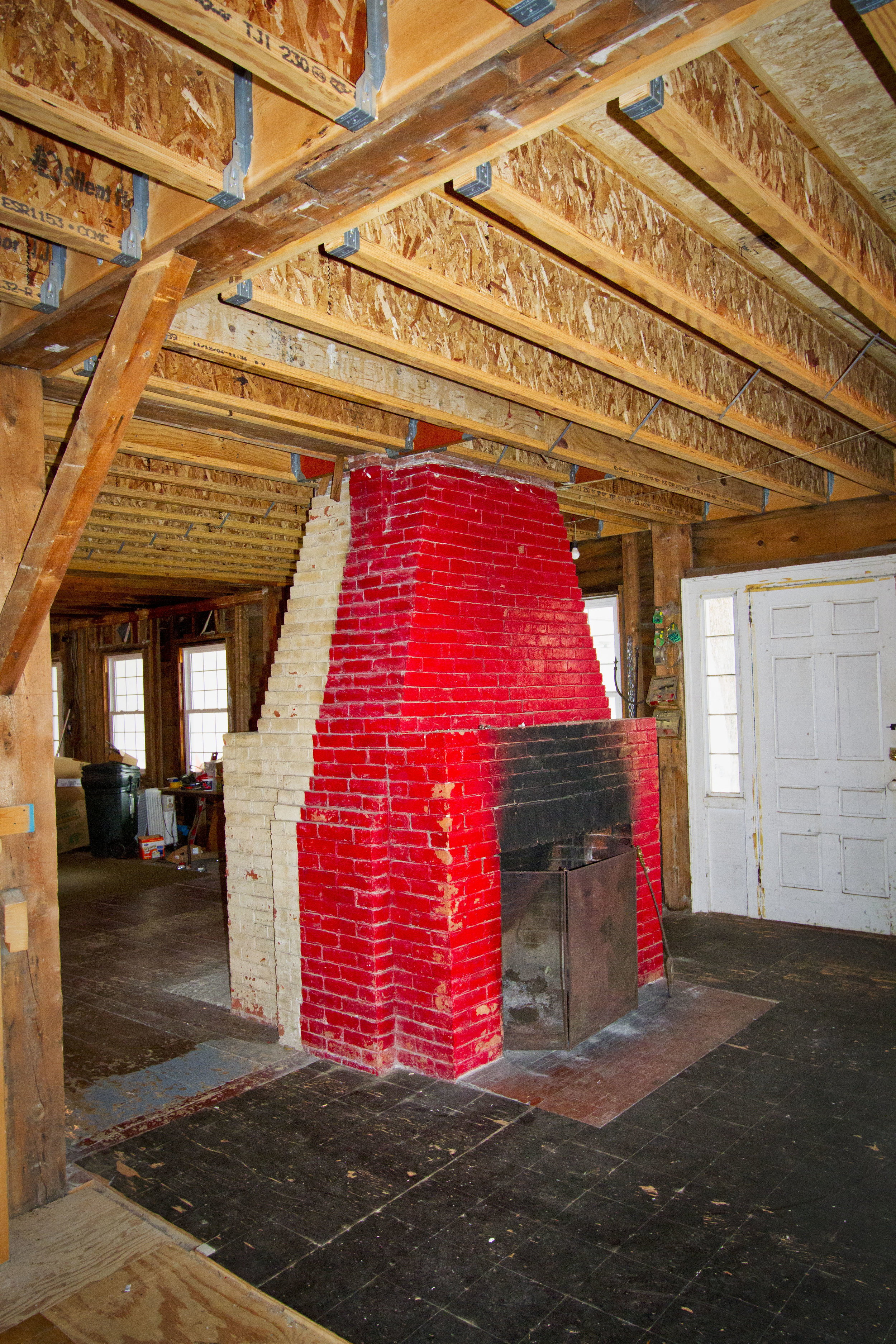 Unique two-sided fireplace