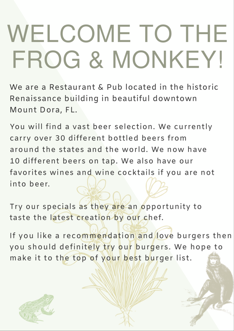 The Frog and Monkey Restaurant & Pub