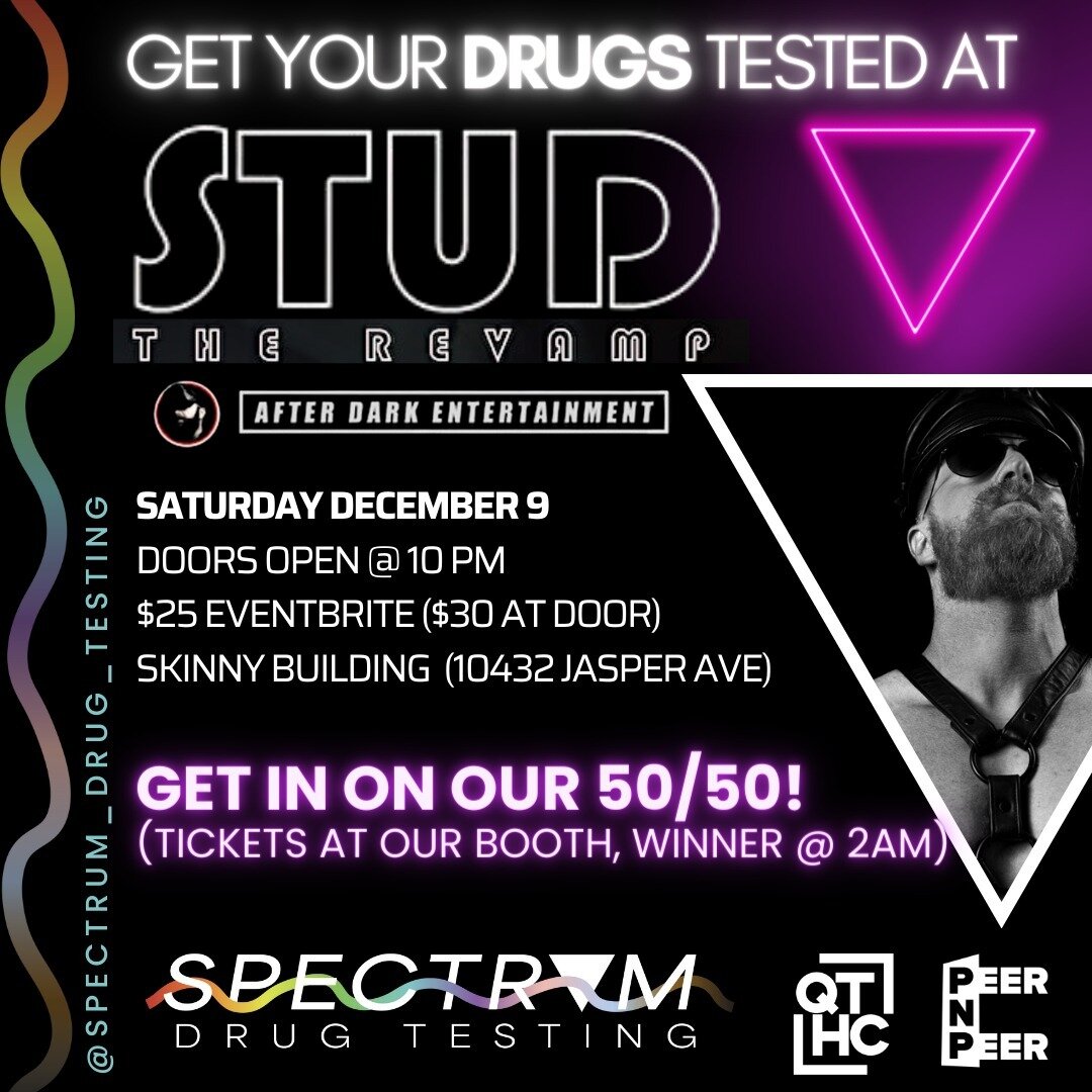 🌈 Attention partygoers! Spectrum Drug Testing is thrilled to announce our collaboration with STUD and After Dark Entertainment at STUD Vol.12: The Revamp! 🎉
🔍 Want to get your drugs tested? We've got you covered! Join us tomorrow night for a 50/50
