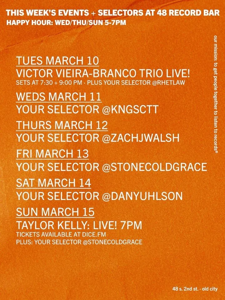 Fine cocktails and sympathetic records served nightly, Tuesdays through Sundays.