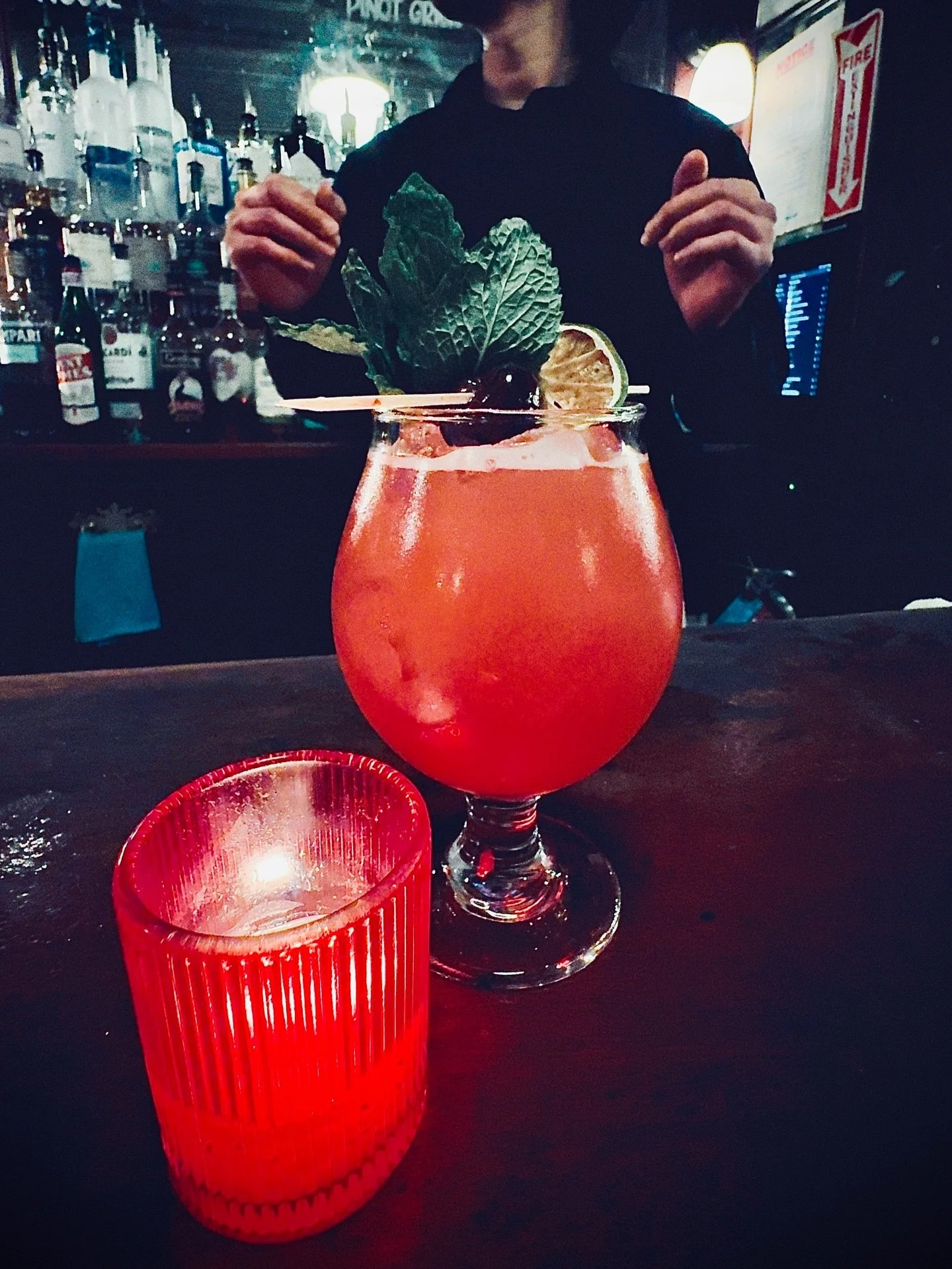 In honor of a certain person&rsquo;s birthday, we&rsquo;ll be featuring two special cocktails for this Friday and Saturday only!

Slide 1:
Adi&oacute;s Pajarito
Hibiscus infused Catedral Mezcal, Campari, Pineapple, Almond Orgeat, Lime

Slide 2:
Mango