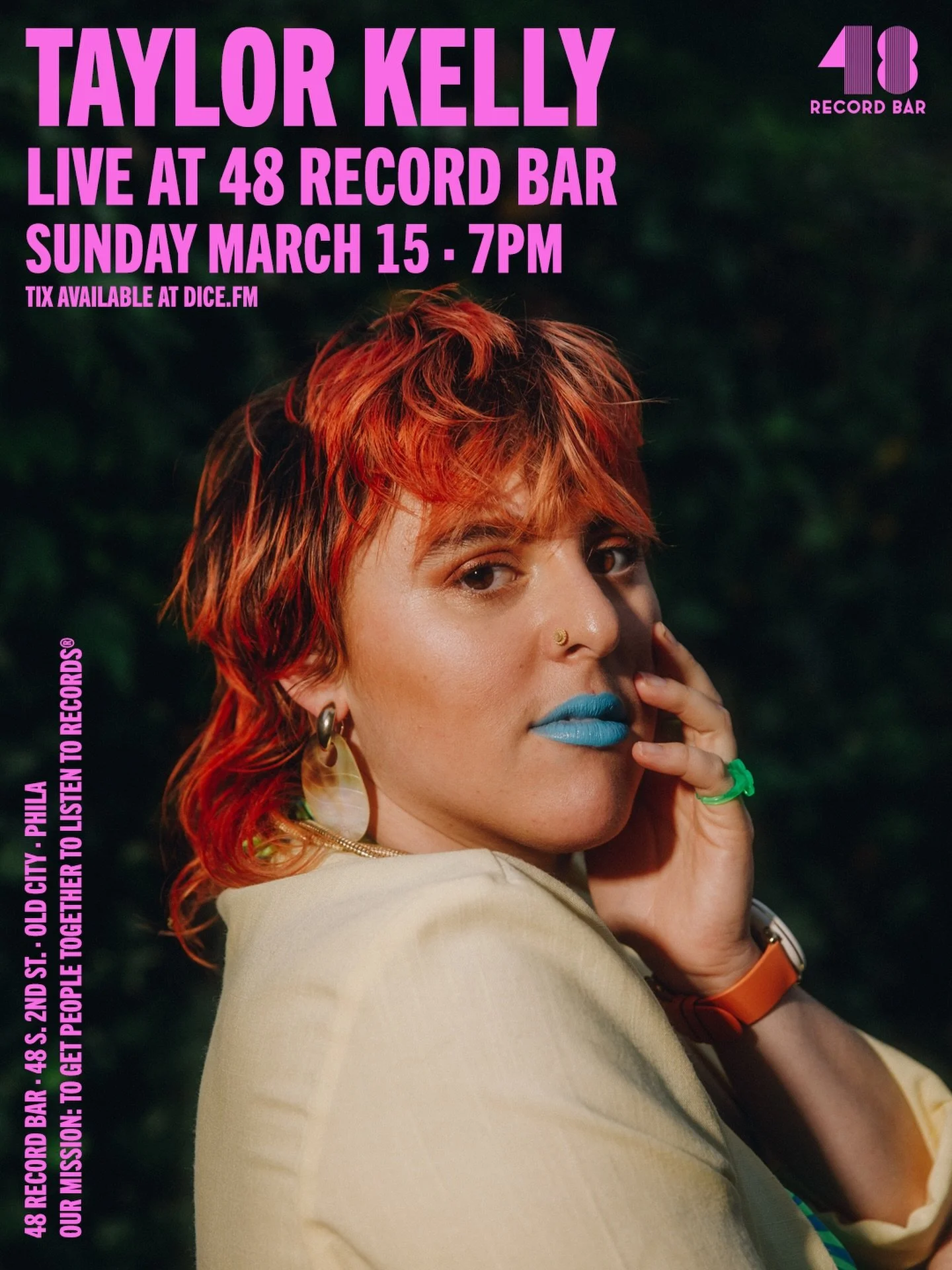 🎟️ Tickets available now via dice.fm / 🔗 in bio 🎟️ 

We have been wishing for a live @taylorkellymusic3.0 performance at 48RB for literally years and it&rsquo;s finally happening, ahhhhhh!

Do join us for this stripped down, intimate performance f
