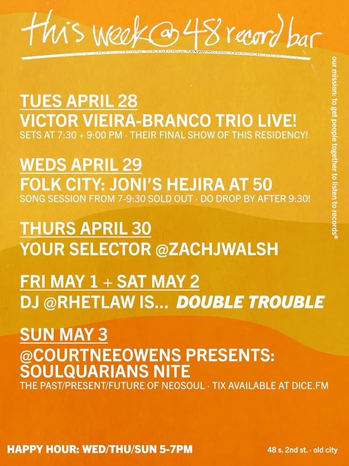 Plus! Do come see us @thevinylcon this weekend!

Also! Tickets for Soulquarians are available via link in bio!